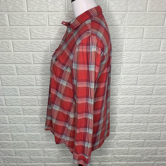 MADEWELL Ex-Boyfriend Shirt in Cherry Plaid - Picture 4 of 6